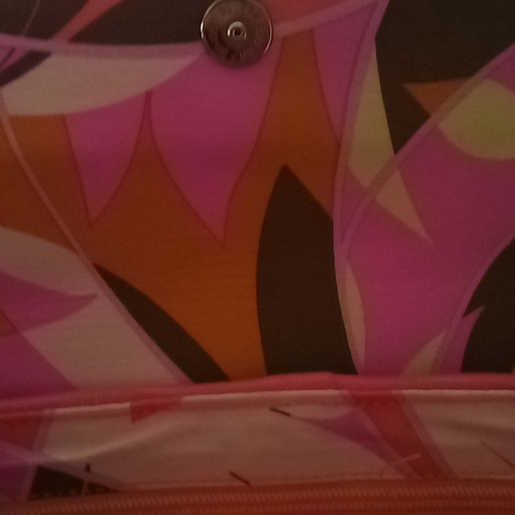 Citrus handbag 10.5"wide and 7" tall not including handles. Bright pink/leopard - Picture 5 of 8